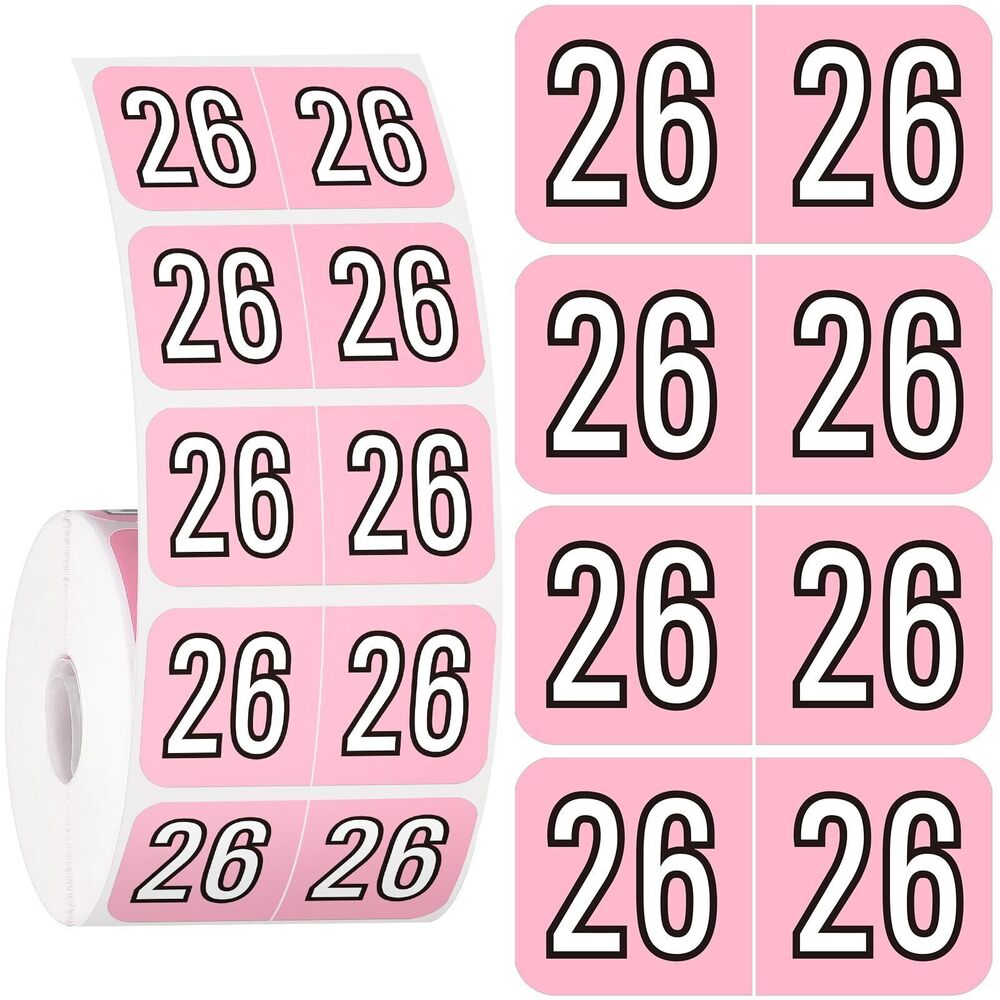 5556 500 Pcs 2026 Year Stickers File Folder Labels Rectangle Coded Colored